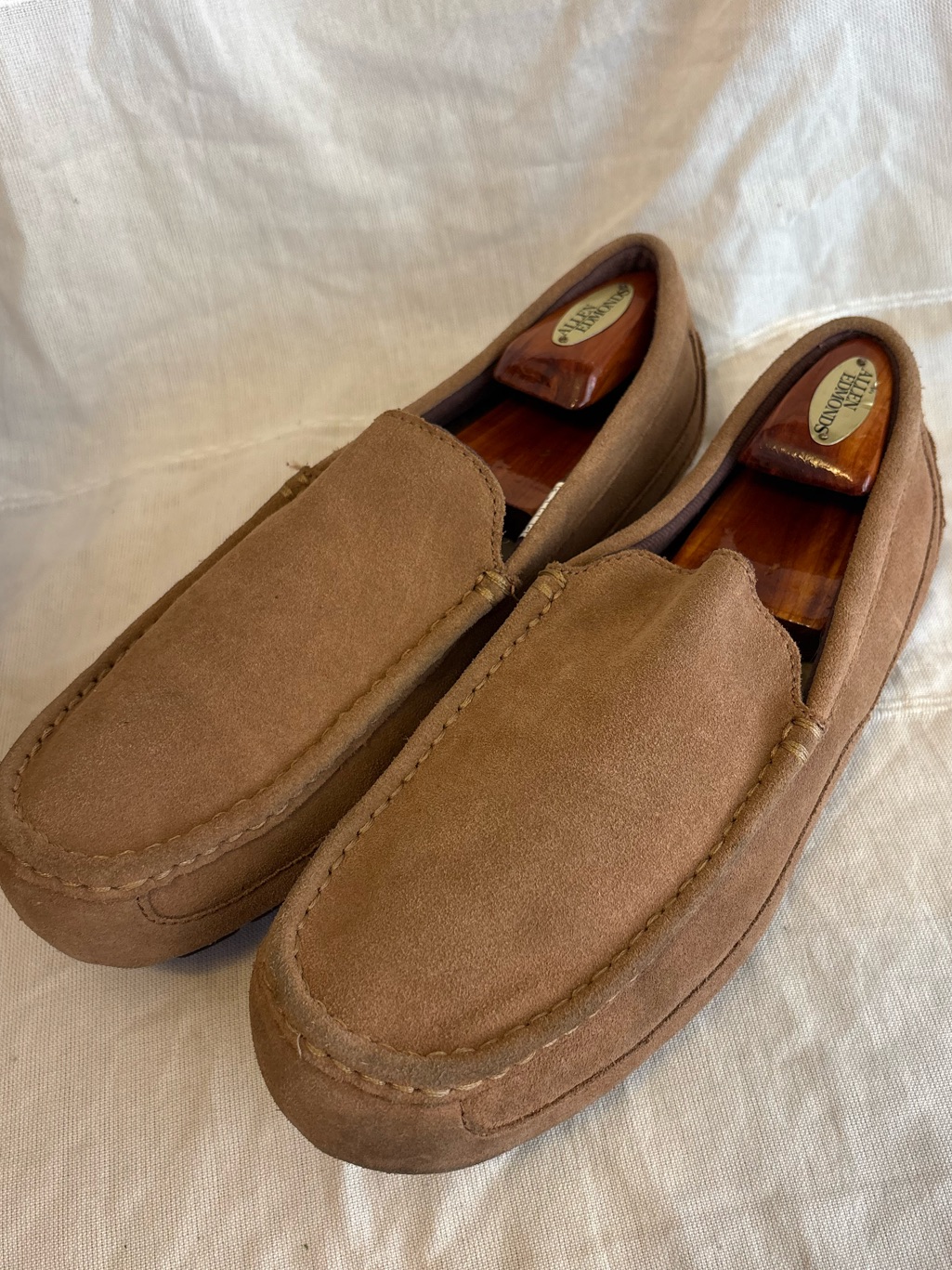 Ugg Alder Ugg Pure Slip On Tan Suede Moccasin Wool Slippers 1003419 Mens Size 12